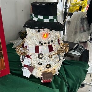 Festive Snowman Holiday Decoration with Lights